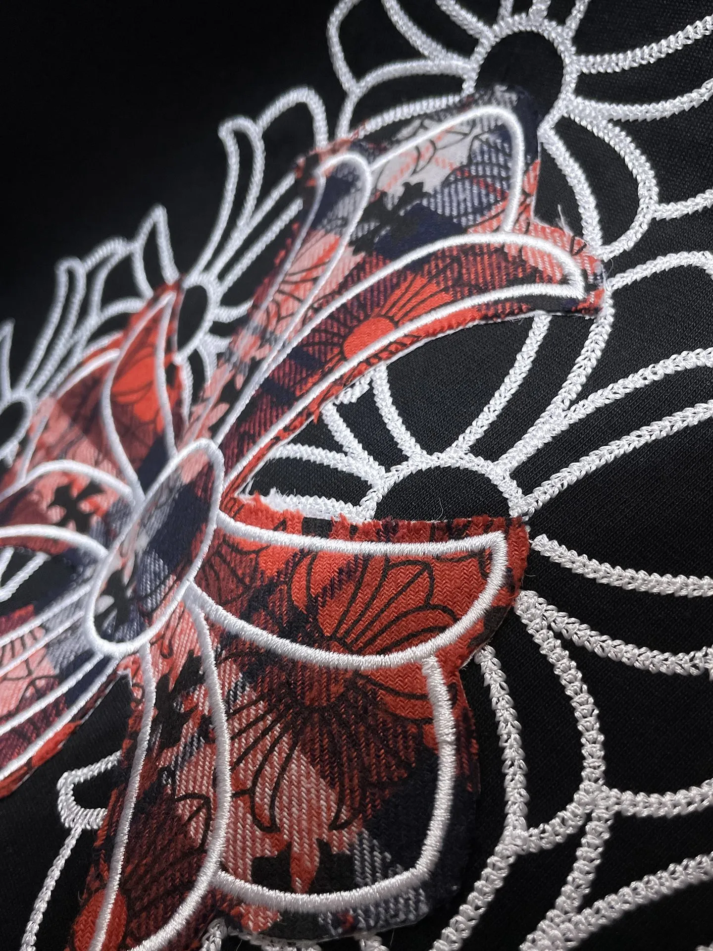 P170 new Chrome Hearts 25ss high version for summer! High-weight, environmentally friendly, high-quality top-grade fabric 280g Crow Cross Heavy Industry hand-applied embroidered willow short sleeves, counter synchronization, replica version 1:1 Recommended colors: black white